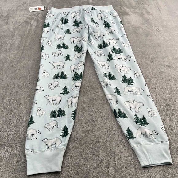 NEW PJ Salvage S Polar Bears Winter Blue Jogger Drawstring Pants - Picture 9 of 10